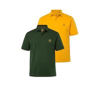 JP 1880 Poloshirts, Basic, 2er-Pack, piqué, Gekämmte Baumwolle Polo, Verde Scuro, 3XL Uomo