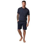 JP 1880 Schlafanzug, RH, AOP, Bauchfit, 1/2 Set di Pigiama, Blu Navy, 6XL Uomo