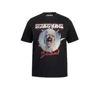 JP 1880 T-Shirt, bandshirt, Scorpions, Mezza Manica Magliette, Nero, XXL Uomo
