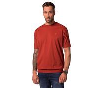 JP 1880 T-Shirt, Basic, Bauchfit, Halbarm, XXL bis 10xl, Rosso Mattone, 5XL Uomo