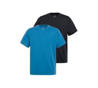 JP 1880 T-Shirt Basic con Scollo a V e Mezze Maniche in Confezione Doppia, Disponibili Fino alla tg. 8XL Blu Acciaio 8XL 711318743-8XL