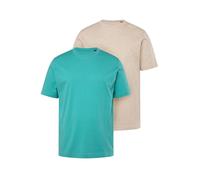 JP 1880 T-Shirts, Basic, 2er-Pack, Rundhals, bis 8XL Maglietta, Turchese, 3XL Uomo