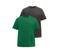 JP 1880 T-Shirt Basic in Confezione Doppia con Scollo a Girocollo, Disponibili Fino alla tg. 8XL Verde Smeraldo L 702637452-L