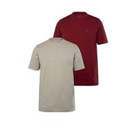 JP 1880 T-Shirt Basic di Puro Jersey in Confezione Doppia con Scollo a Girocollo e Taglio Comodo, Fino alla tg. 8XL Rosso Scuro 4XL 702637545-4XL