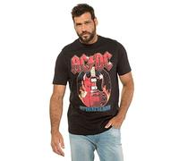 JP 1880 T-Shirt con Grande Design dedicato agli AC/DC, Scollo a Girocollo e Mezze Maniche Nero 8XL 720232100-8XL