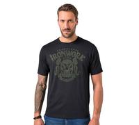 JP 1880 T-Shirt con Mezze Maniche e Stampa sul Petto Nero 8XL 842388100-8XL