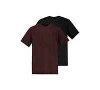 JP 1880 T-Shirt Basic con Scollo a V e Mezze Maniche in Confezione Doppia, Disponibili Fino alla tg. 8XL Borgogna 8XL 711318110-8XL