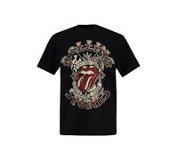 JP 1880 T-Shirt Rolling Stones, Nero, 3XL Plus Uomo