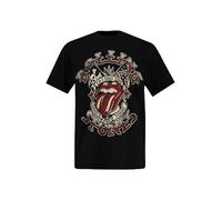 JP 1880 T-Shirt Rolling Stones, Nero, 5XL Plus Uomo