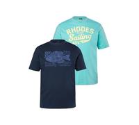 JP 1880 T-Shirt Uomo RH, Stampa Frontale 1/2, t-Shirt DP, Verde Giada, 4XL