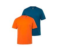 JP 1880 T-Shirts, Basic, 2er-Pack, V-Ausschnitt, Halbarm, bis 8 XL T-Shirt, Arancione, 5XL Uomo