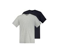 JP 1880 V Magliette, Confezione Doppia T-Shirt T-Shirt Uomo, Grigio Chiaro mélange, 5XL