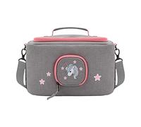 JP Journey Borsa Toniebox - BoxBag per personaggi, scatola e accessori in viaggio e in auto, Unicorno grigio-rosa, 6 Liter, Tracolla