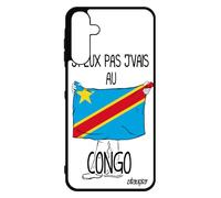 J'peux Pas j'vais au Congo pour Galaxy A15 4G 5G Silicone Basket rdc Kinshasa Coupe de afrique Foot Can Coupe du Monde Etui pour Samsung