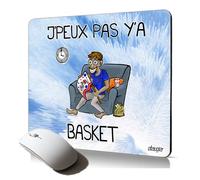 J'peux Pas y'a Basket Comico Mousepad Ufficio Pallacanestro Accessorio PC Portatile Umorismo