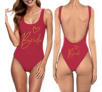 JPHCHSC Bride Donna Sposa Costumi da Bagno Interi da Donna Costume da Bagno a Un Pezzo Costume per Estate Festa Nuziale 35