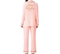 JPHCHSC Donne Bride Pigiama Set EVJF Hen Party Addio al Nubilato Ragazza Matrimonio Femminile Sposa Manica Lunga Pigiama Set Pigiama da Donna di Seta 74