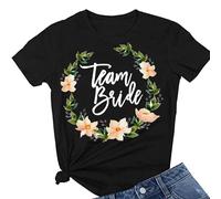 JPHCHSC JGA Tshirt Donna, Maglietta Sposa, Team Bride Maglietta Donna, Maglietta Squadra Sposa per Donna 116