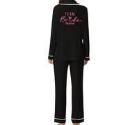 JPHCHSC Personalizzata Donne Team Bride Manica Lunga Pigiama Set EVJF Hen Party Addio al Nubilato Ragazza Matrimonio Femminile Pigiama Set Pigiama da Donna di Seta 23