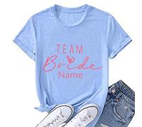 JPHCHSC Personalizzata T-Shirt da Damigella d'Onore per Addio al Nubilato per Addio al Nubilato da Donna Team Bride T-Shirt da Donna per Matrimonio da Donna 023