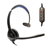 JPL 501S Universal Plug and Play, USB-A professionale auricolare con cavo auricolare con microfono a cancellazione del rumore con schermo surround - nero