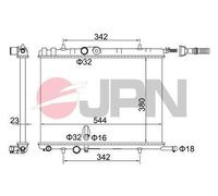 JPN 60C9041-JPN Radiatore motore adatto per PEUGEOT 206 Schrägheck (2A/C)
