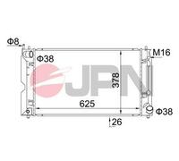 JPN 60C9051-JPN Radiatore motore per TOYOTA COROLLA Verso (ZER, ZZE12, R1)
