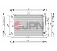 JPN 60C9148-JPN Condensatore climatizzatore per VOLVO XC90 I (275) con