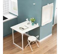 JPQTRYDRIS Tavolo Da Muro A Parete 90 × 60cm Tavolo Pieghevole Da Muro Per La Casa, Risparmio Di Spazio, Whtie Tavolo A Goccia Pieghevole Montato A Parete Per Piccoli Spazi