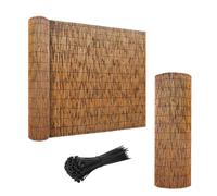 Jpquantrics Arelle Bamboo Esterno Recinzione di Canne Marrone Naturale Arelle in Canna bambù Facili da Installare E Tagliare per Giardino Balcone All'aperto Portico Robusti/Privacy(90x400cm)