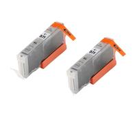 JPrbtfycr Compatibile con i modelli di stampante per MG7750 TS8050 TS9050 TS9055 Sostituzione del mercato post-vendita per il numero di parte 570xl 571xl PGI-570 CLI-571(2 PCS grey)