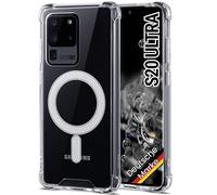 JProtect Custodia Magnetica per Samsung Galaxy S20 Ultra - Compatibile con MagSafe, Antiurto, Trasparente