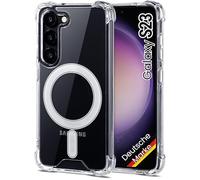 JProtect Custodia Magnetica per Samsung Galaxy S23 - Compatibile con MagSafe, Antiurto, Trasparente con Magnete