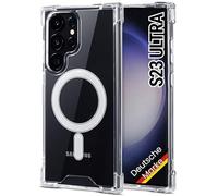 JProtect Custodia Magnetica per Samsung Galaxy S23 Ultra - Compatibile con MagSafe, Antiurto, Trasparente