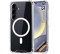 JProtect Custodia Magnetica per Samsung Galaxy S24 - Compatibile con MagSafe, Antiurto, Trasparente