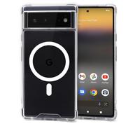 JProtect Custodia magnetica trasparente per Google Pixel 6, Magsafe, Antiurto, TPU