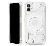 JProtect Custodia magnetica trasparente per Nothing Phone 1 - MagSafe - Protezione superiore e forza magnetica