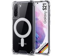 JProtect Custodia Magnetica Trasparente per Samsung Galaxy S21 - Compatibile con MagSafe - Antiurto e Anticaduta - Custodia in TPU Trasparente