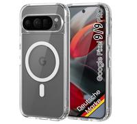 JProtect Custodia MagSafe per Google Pixel 9 / Pro (protezione superiore e forza magnetica) Custodia magnetica trasparente per Google Pixel 9 Pro - Custodia magnetica per accessori MagSafe Custodia