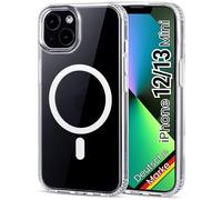 JProtect Custodia per iPhone 12/13 Mini per Magsafe (protezione top e forza magnetica), custodia magnetica trasparente per iPhone 12 e 13 Mini - Custodia magnetica per accessori MagSafe Case antiurto