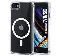 JProtect Custodia per iPhone 7/8/SE 2020/SE 2022 per accessori Magsafe (protezione superiore e forza magnetica) Custodia magnetica trasparente per iPhone SE Custodia MagSafe Magnete per Case antiurto