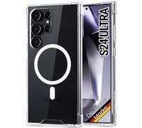 JProtect per Samsung Galaxy S24 Ultra - Custodia per Magsafe (Massima Protezione & Forza Magnetica) Custodia Magnetica Trasparente per Samsung S24 Ultra - Cover Magnetica per MagSafe Accessorio