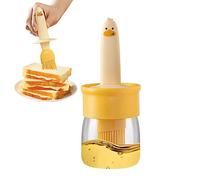 JPSDOWS Bottiglia di Pennello per Olio | Bottiglia di Olio con Pennello in Silicone - Dispenser per la misurazione 'Olio Resistenza alle Alte Temperature, Comodo stoccaggio, Design a Immersione