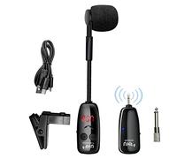 JPSDOWS microfonico per sassofono wireless - Microfono per strumento a clip per tromba, concerti e spettacoli Trasmettitore e ricevitore compatto ricaricabile per cantanti