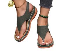 JPSDOWS Sandali Ortesi Donna, Sandali Infradito da Donna con Motivo a Trama Tinta Unita, Sandali Comfort per Donna Sandali ortopedici Supporto per Plantare