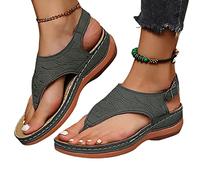 JPSDOWS Sandali ortopedici alla Moda | Sandali da Spiaggia Estivi Infradito Tinta Unita - Sandali con Cinturino Posteriore per Scarpe da Passeggio da Donna