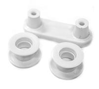JPshop - Kit 4 Ruote con supporti per cestello lavastoviglie compatibile con Rex Electrolux 50269972001