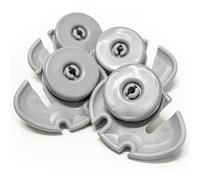 JPshop - Kit 4 Ruote per cestello inferiore DX+SX Lavastoviglie compatibile con Rex Electrolux