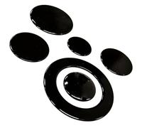 JPshop - Kit 5 piattelli lisci di cui una tripla corona adattabile a piano cottura cucina compatibile con Ariston - Nardi - Franke