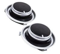 JPshop - Kit Manopole Friggitrice ad Aria Compatibile con Ariete Airy Fryer Oven 4619, Set 2 Manopole Termostato e Timer Nero Argento con Cornici, Ricambio Codice AS00001442